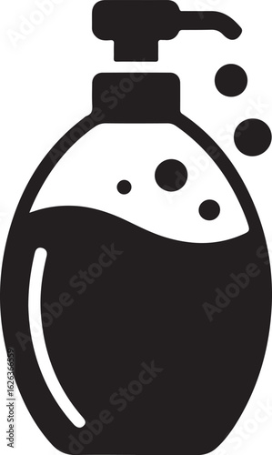 dish soap bottle icon silhouette vector illustration
