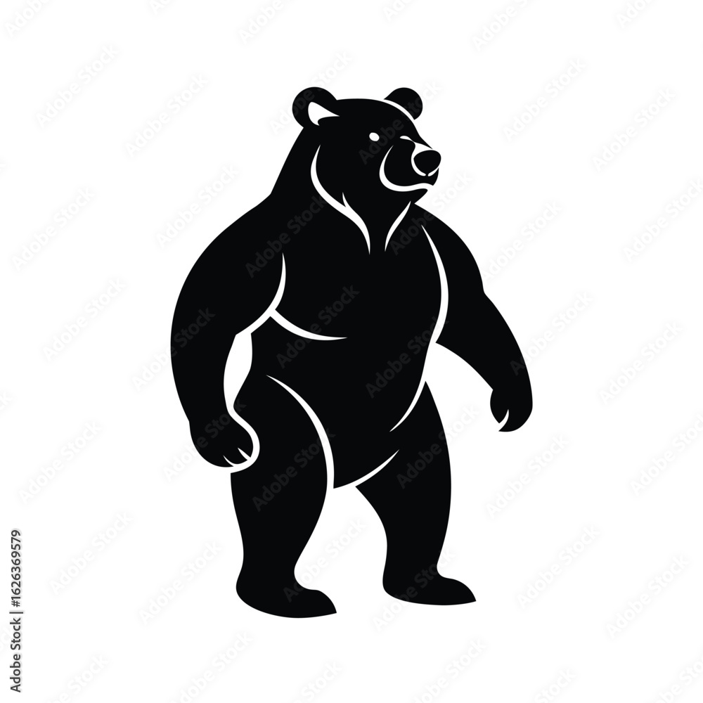 Obraz premium bear silhouette vector