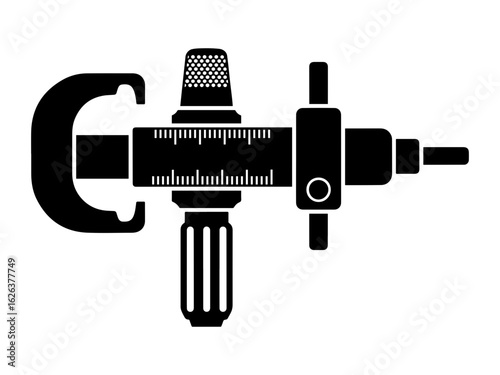 Precision measuring instrument with finely calibrated scale for accurate scientific or engineering measurements