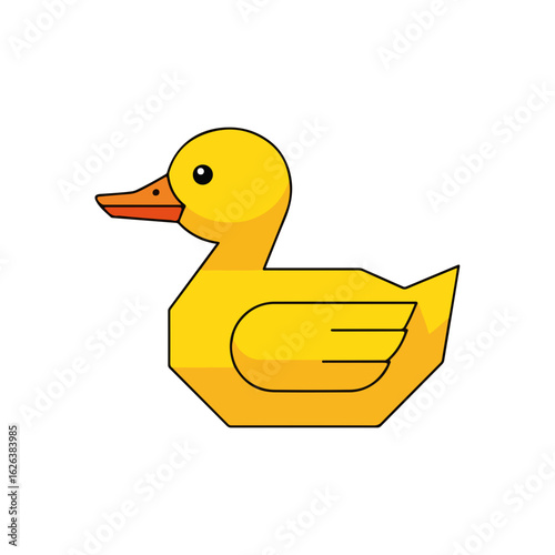 Yellow rubber duck bath toy. Adorable rubber duck for kids bath time fun. Rubber duck is perfect for children's playtime in tub.  This cheerful rubber duck image is ideal for children's products,