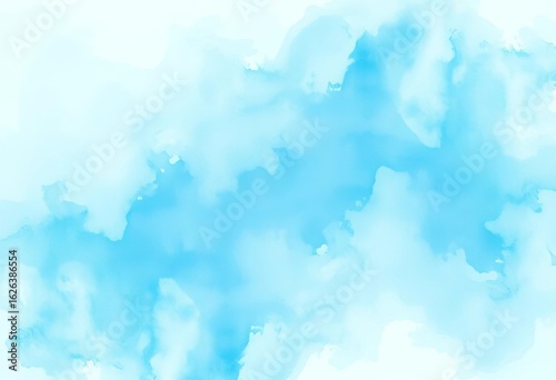Soft, dreamy pastel blue watercolor wash with light turquoise texture , light, color