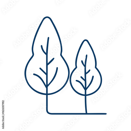 Tree illustration for reforestation campaigns and environmental awareness programs