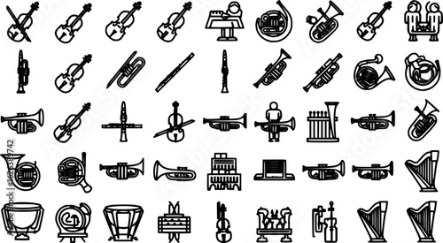 Orchestra Instrument Icons
