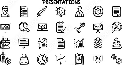 Hand-Drawn Presentation Icons
