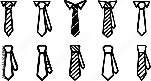 Stylish Tie Icons
