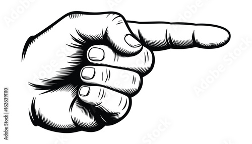Pointing Finger Hand Gesture direction