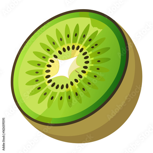 kiwi fruit isolated on white