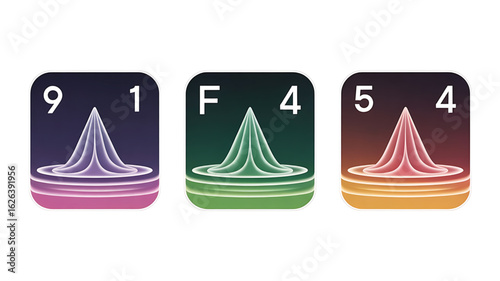 Colorful Abstract Graphic Design with Numerical and Alphabetical Characters Exploring Modern Artistic Expression and Creative Composition