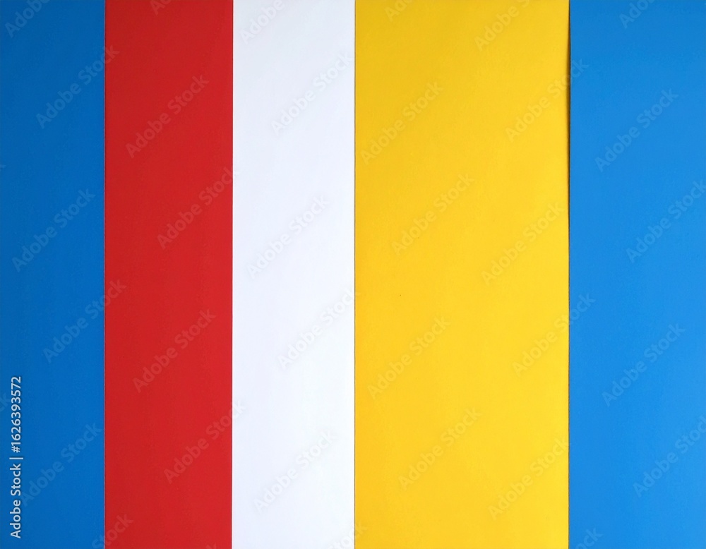 Naklejka premium Geometric Tri-Panel Split Background in Primary Colors