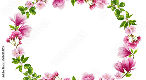 pink flower frame