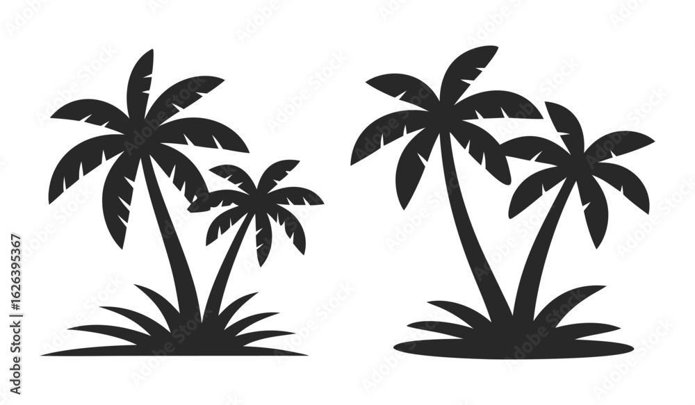 Obraz premium Zen Garden Oasis with Palm Tree and Water Ripples Icon