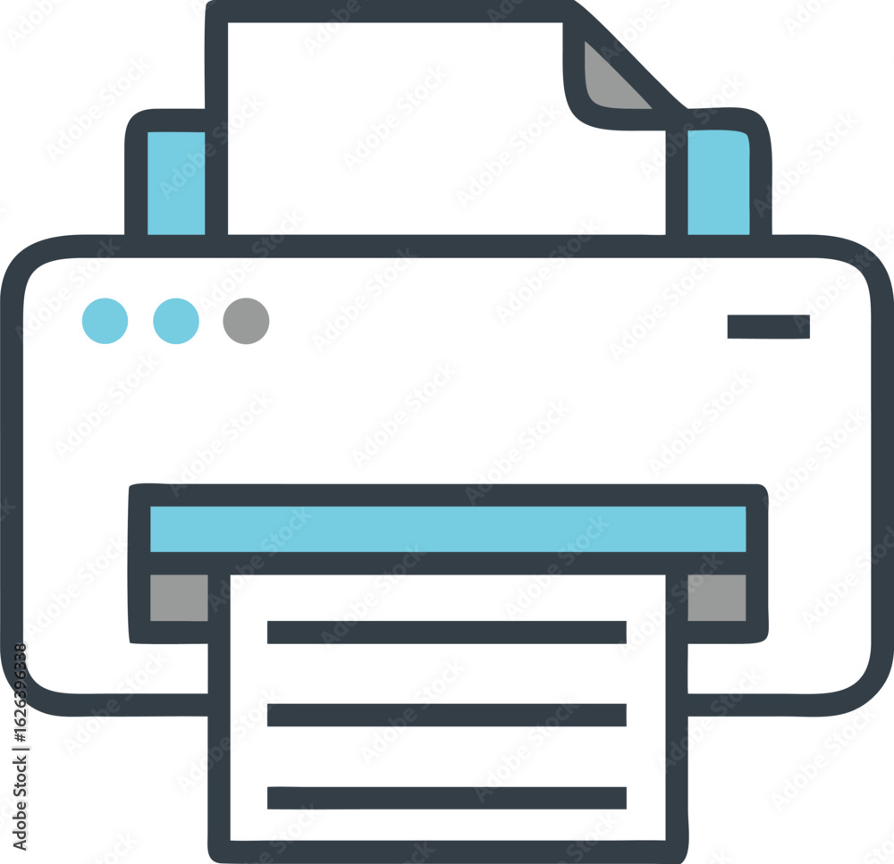 a printer printing a document a printer printing a document