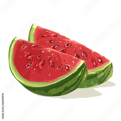 Fresh watermelon slices ready to enjoy on a hot summer day in a vibrant kitchen setting