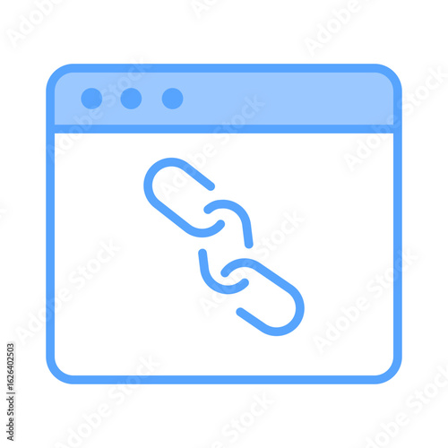 Backlink Analysis Blue Icon