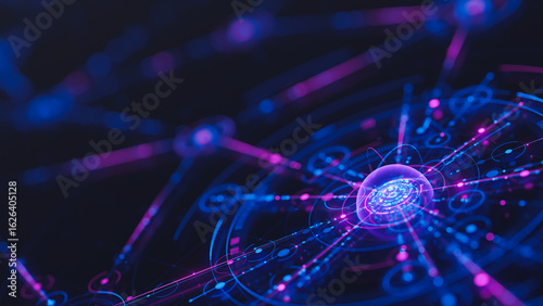 Big data technology data science analysis artificial intelligence generative ai deep learning machine learning algorithm neural flow network analytics innovation abstract futuristic. 3d rendering.