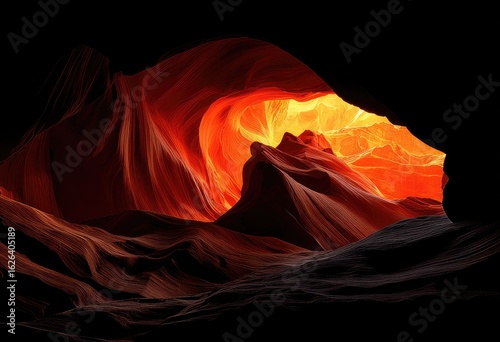 Intensely colored sandstone canyon