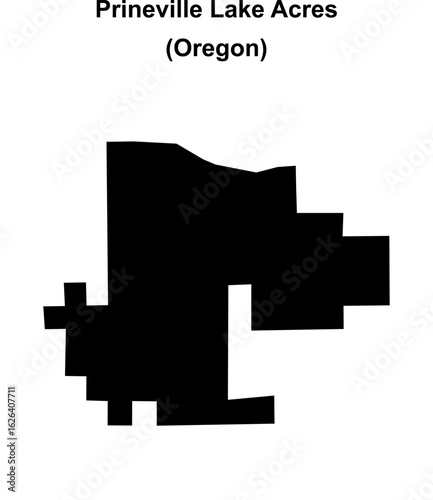 Prineville Lake Acres (Oregon) blank outline map