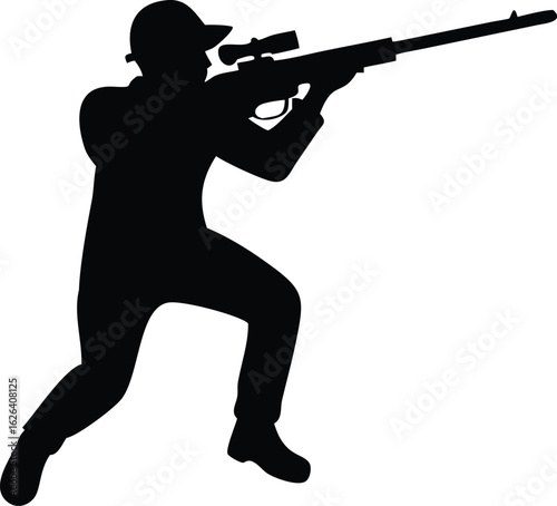 gun hunting sniper silhouette
