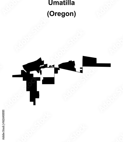 Umatilla (Oregon) blank outline map
