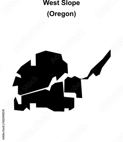 West Slope (Oregon) blank outline map