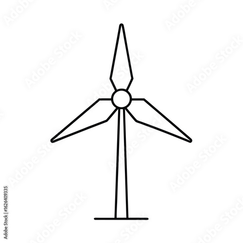 wind turbine line art