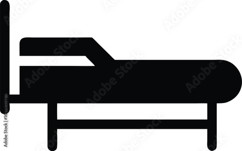 hospital bed silhouette