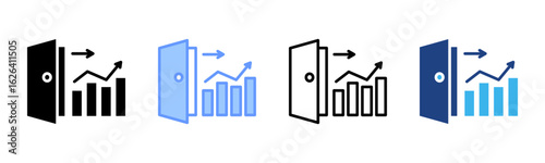 Exit Strategy icon sheet multiple style collection
