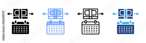 Cash Flow icon sheet multiple style collection