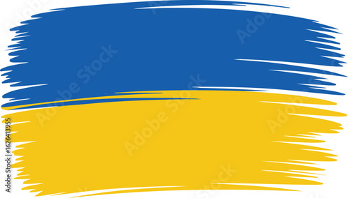 ukraine flag with painting style