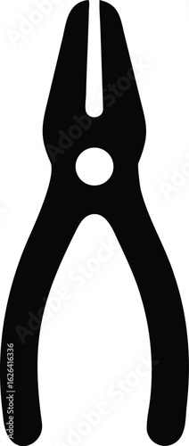 pliers illustration isolated on silhouette