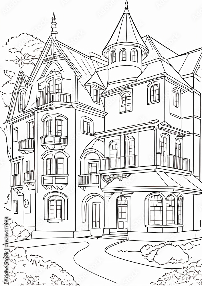 Obraz premium sketch of houses