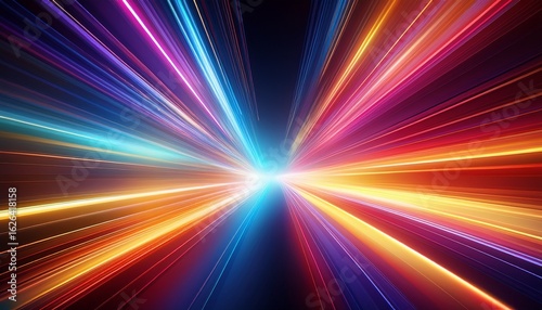 colourful abstract light burst speed of light fast speed glowing shining background motion blur