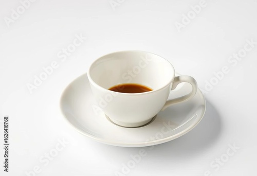 Wallpaper Mural A porcelain coffee cup and saucer, empty, on a pristine white background,  simple,  saucer Torontodigital.ca