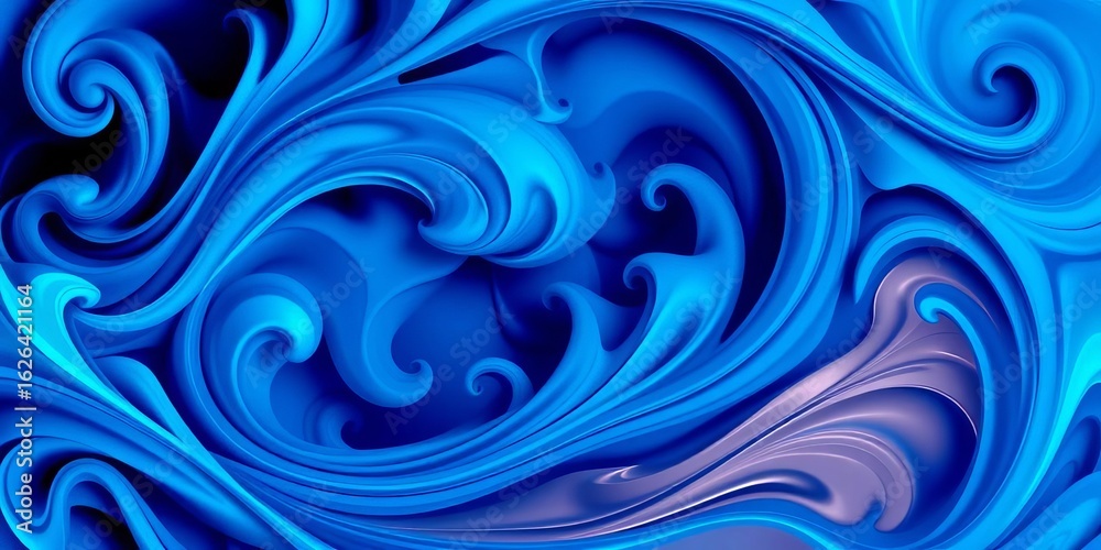 Abstract blue swirling design, reminiscent of regal crests and flowing fabrics, swirl, abstract Abstract blue swirling design, reminiscent of regal crests and flowing fabrics, swirl, abstract