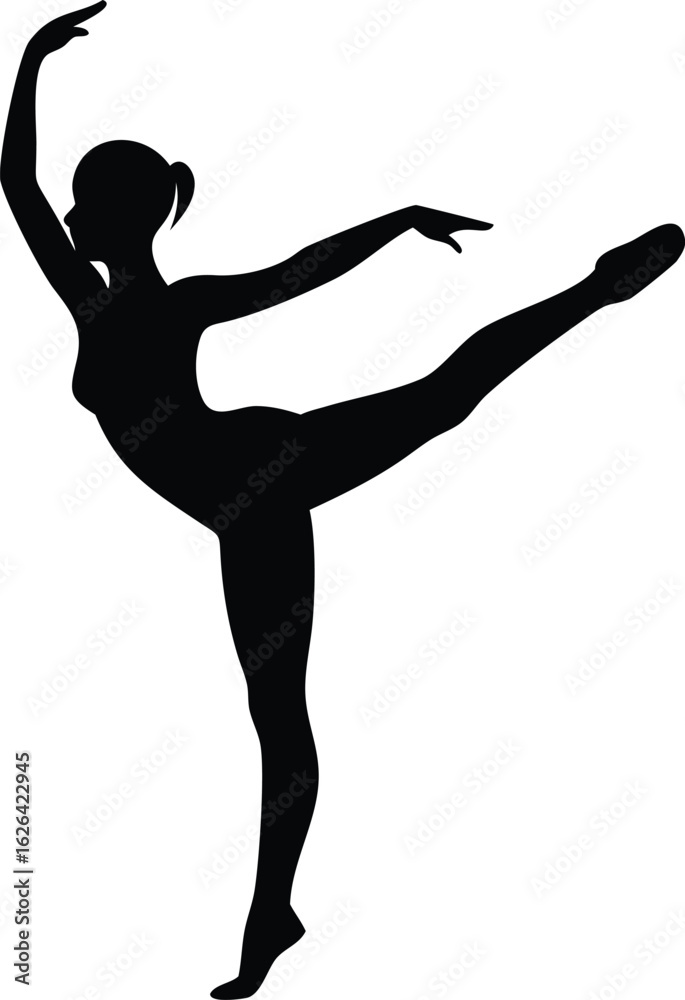 Fototapeta premium silhouette of ballet dancer