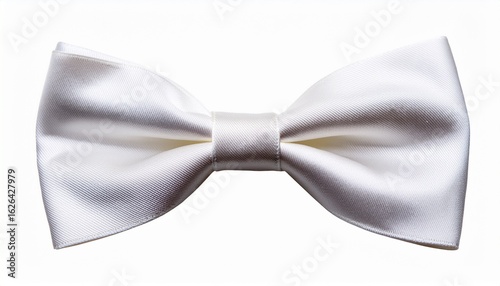 white bow tie isolated on white or white background