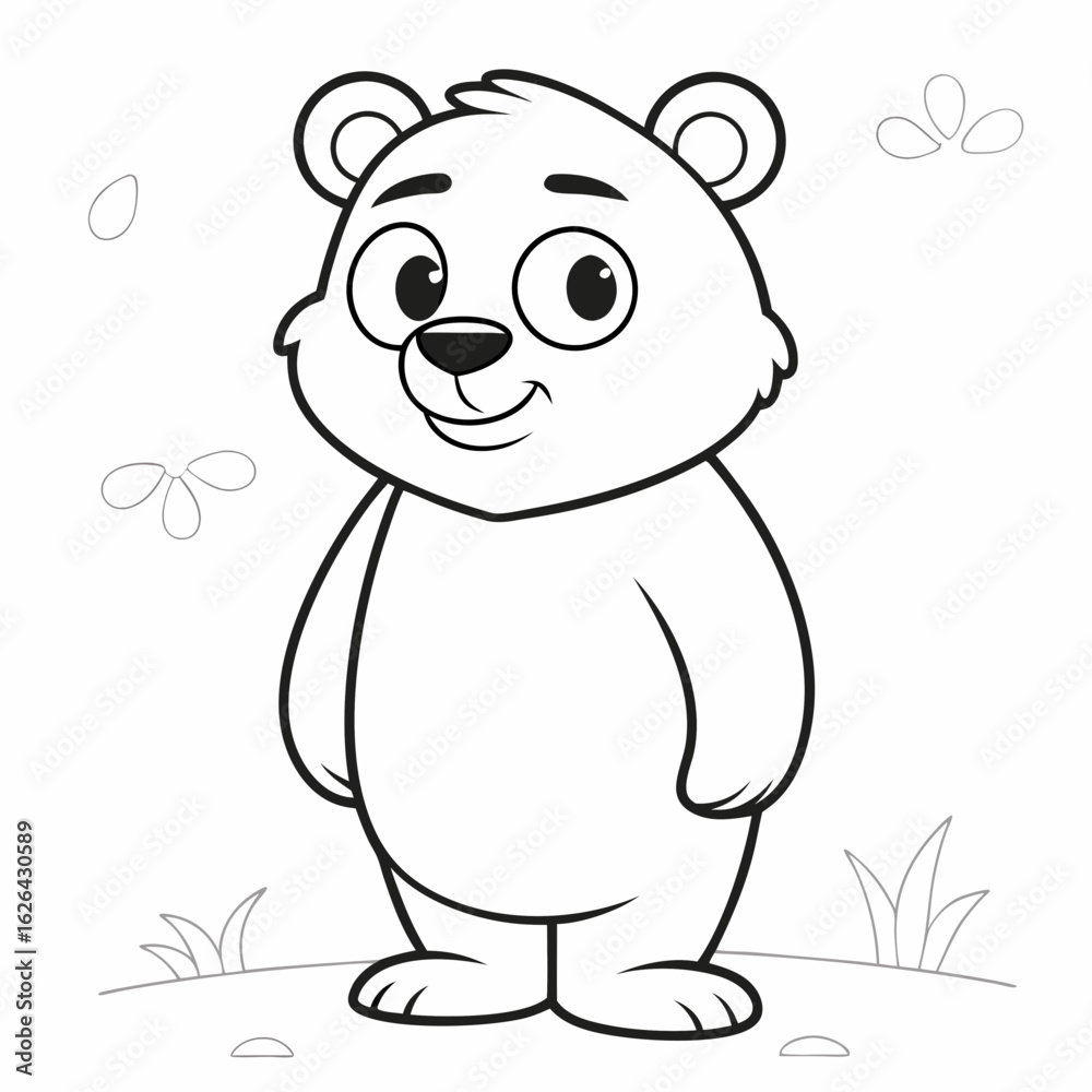 Naklejka premium Cute Animal Coloring Pages for Kids