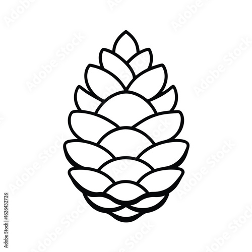 pinecone line drawing