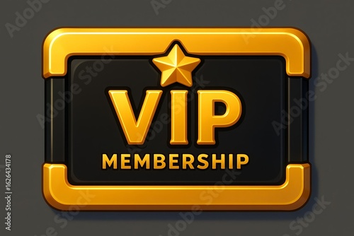 Gold and black VIP membership card design with star symbol reflecting exclusivity and premium access for special events and services