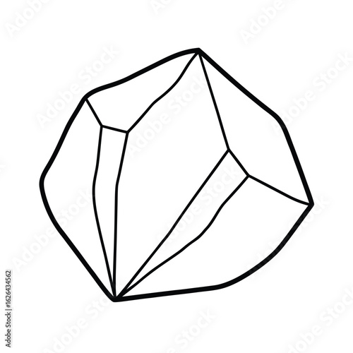 mineral rock line sketch