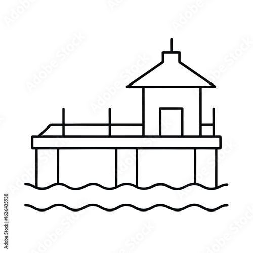 lake pier outline