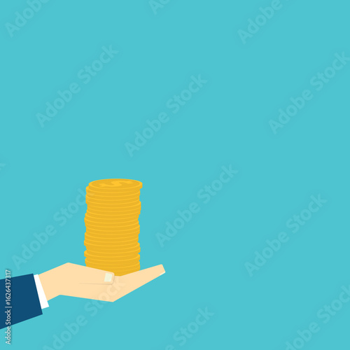 Hand holding money	
