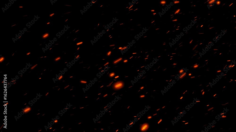 fire embers Particles 4k, Flying fiery embers, bonfire sparkles overlay ...