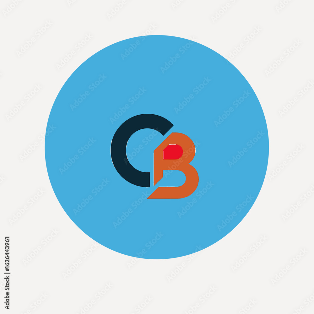 Fototapeta premium C and B letter Logo_simple_compose vector