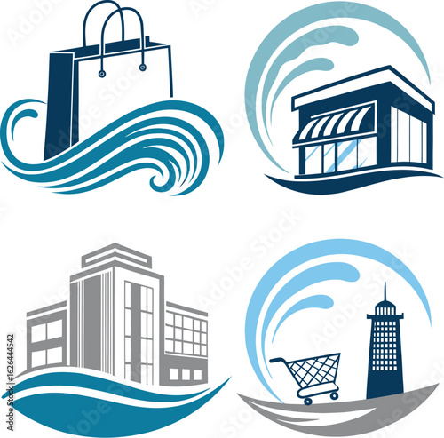 Collection of Shopping Icons, Isolated Vector
