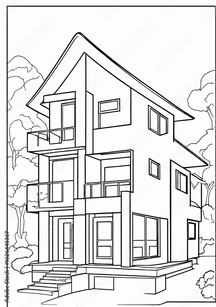 Fototapeta premium sketch of house