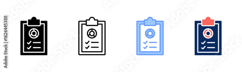Segmentation icon sheet multiple style collection