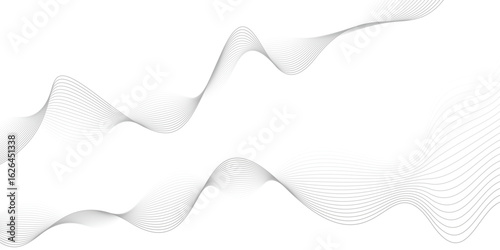 Abstract Wave Line Art with Smooth Curves and Gradients on White Background Elegant and Minimalist Design for Modern Digital Use