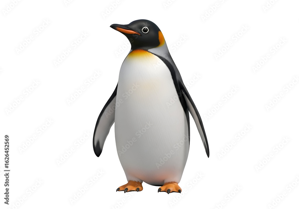 Fototapeta premium Detailed illustration of a cartoon penguin.