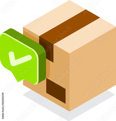 Isometric Delivery Service Icons – Parcel Shipping, Tracking, and Logistics Vector Illustration Set